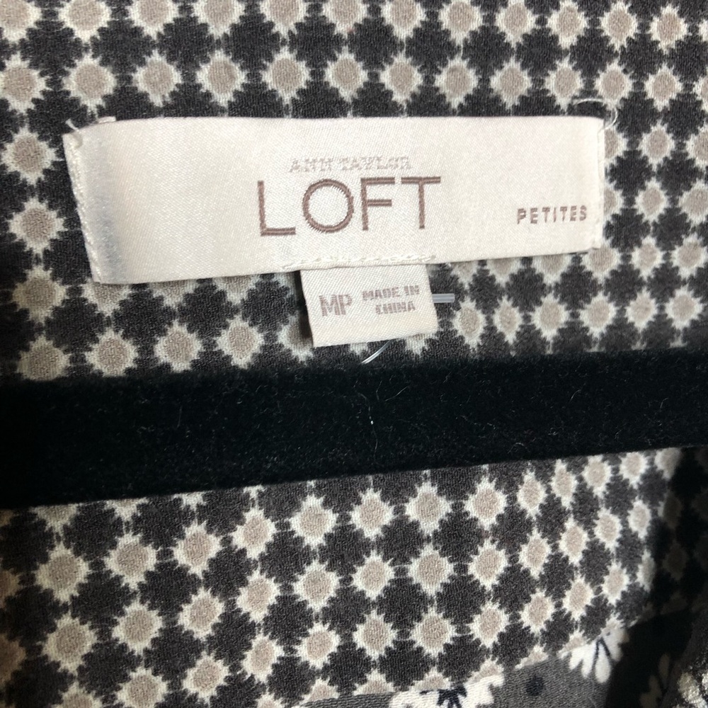 Loft-Gray & Black Geometric Patterned Shirt Sheat… - image 8